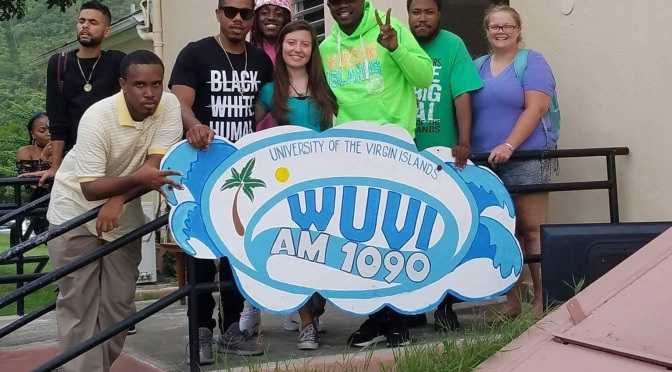 R. City Visits WUVI, Campus Radio Station
